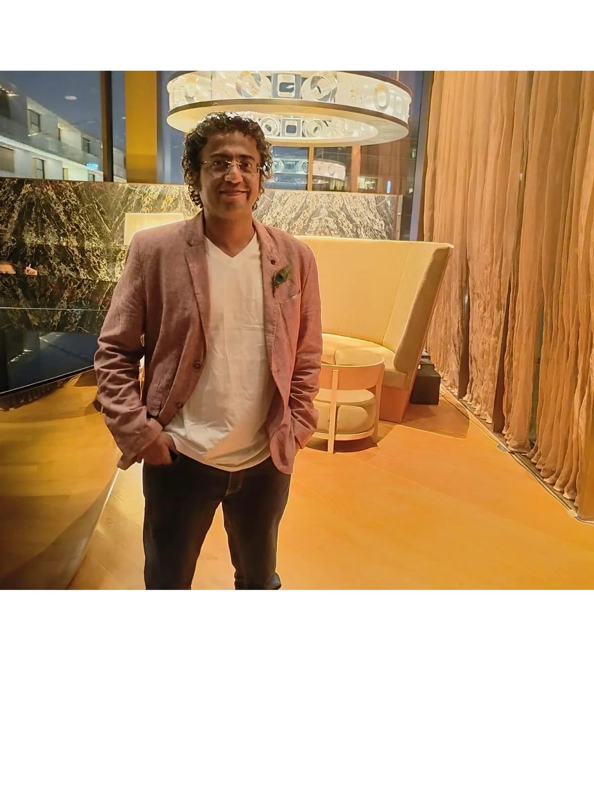 Apurv Nagpal in a pink linen jacket